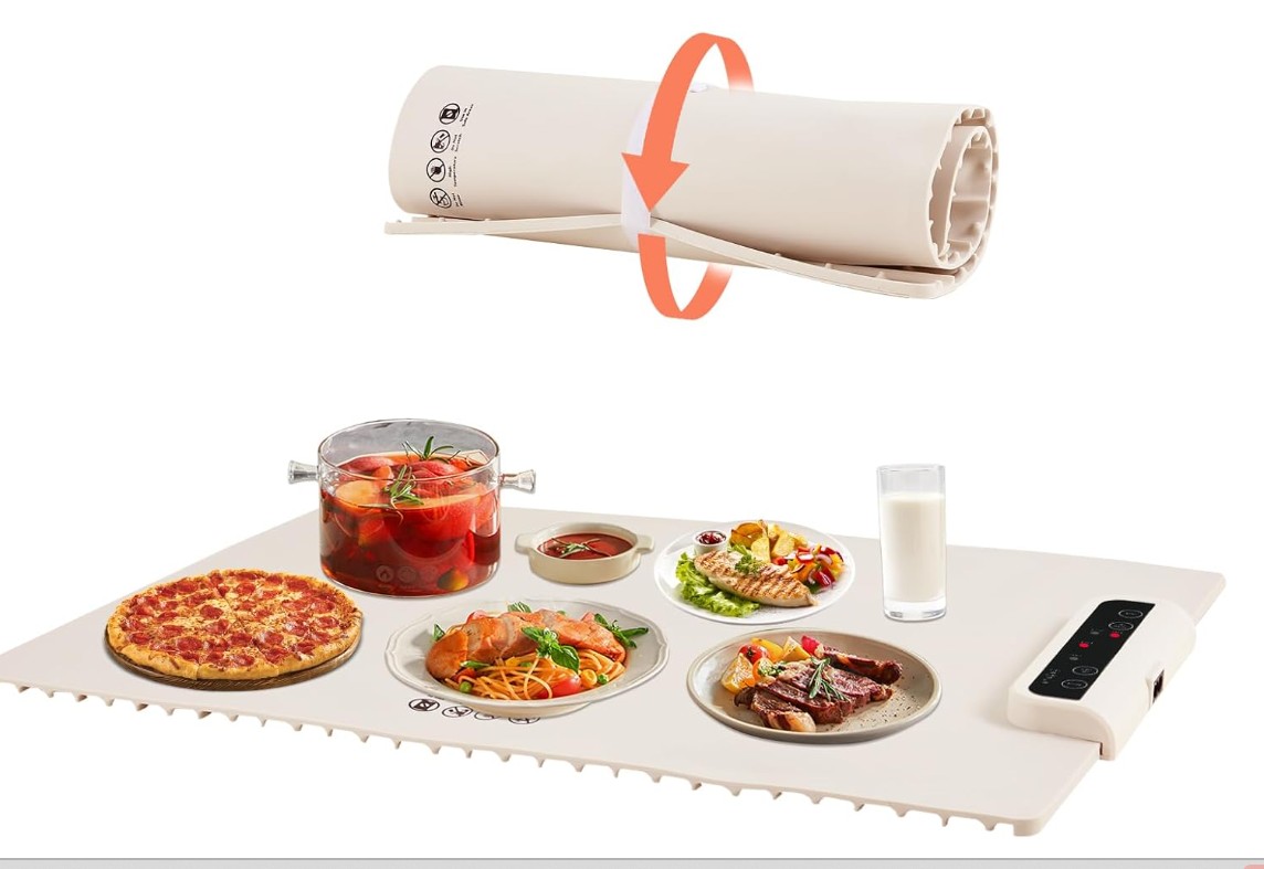 Tapete calentador de comida plegable